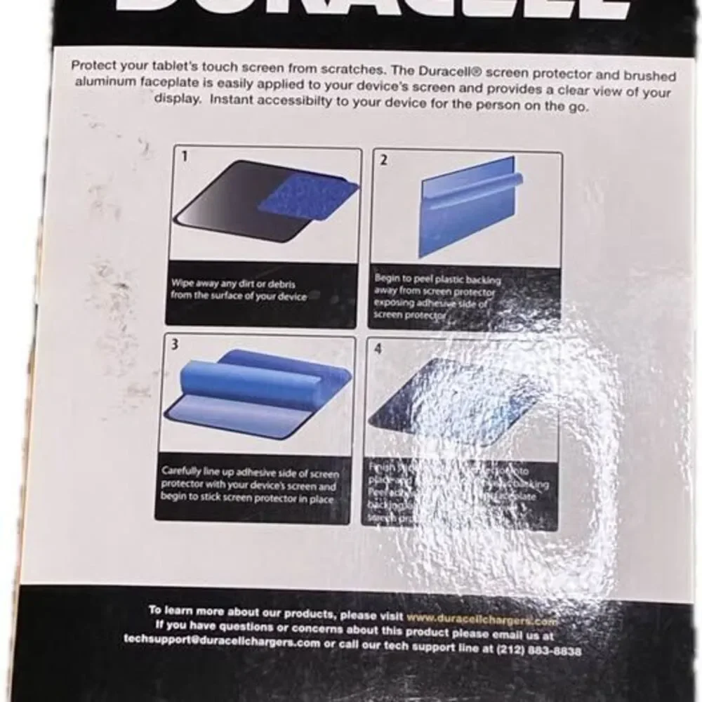 Duracell Screen Protector and Brushed Aluminum Faceplate for iPad Mini